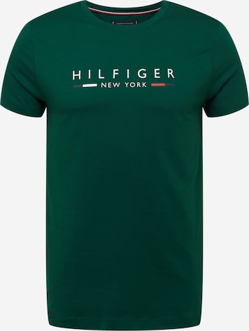 TOMMY HILFIGER Koszulka 'New York' w kolorze zielony: przód