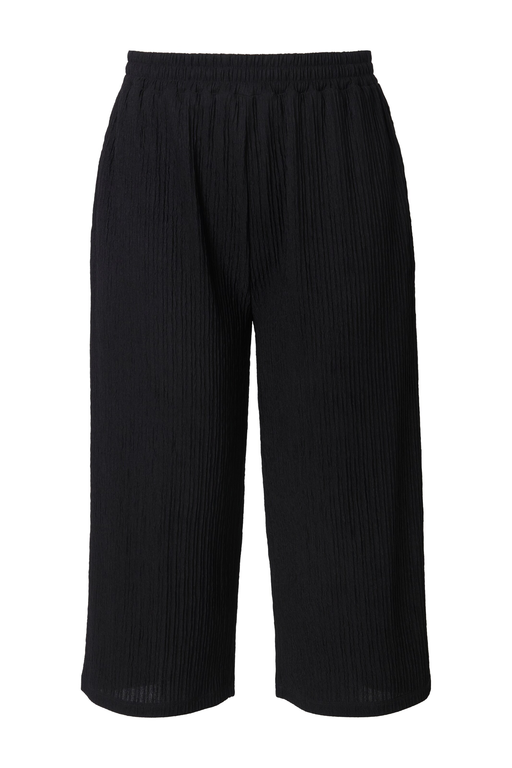 Studio Untold Wide leg Broek in Zwart: voorkant