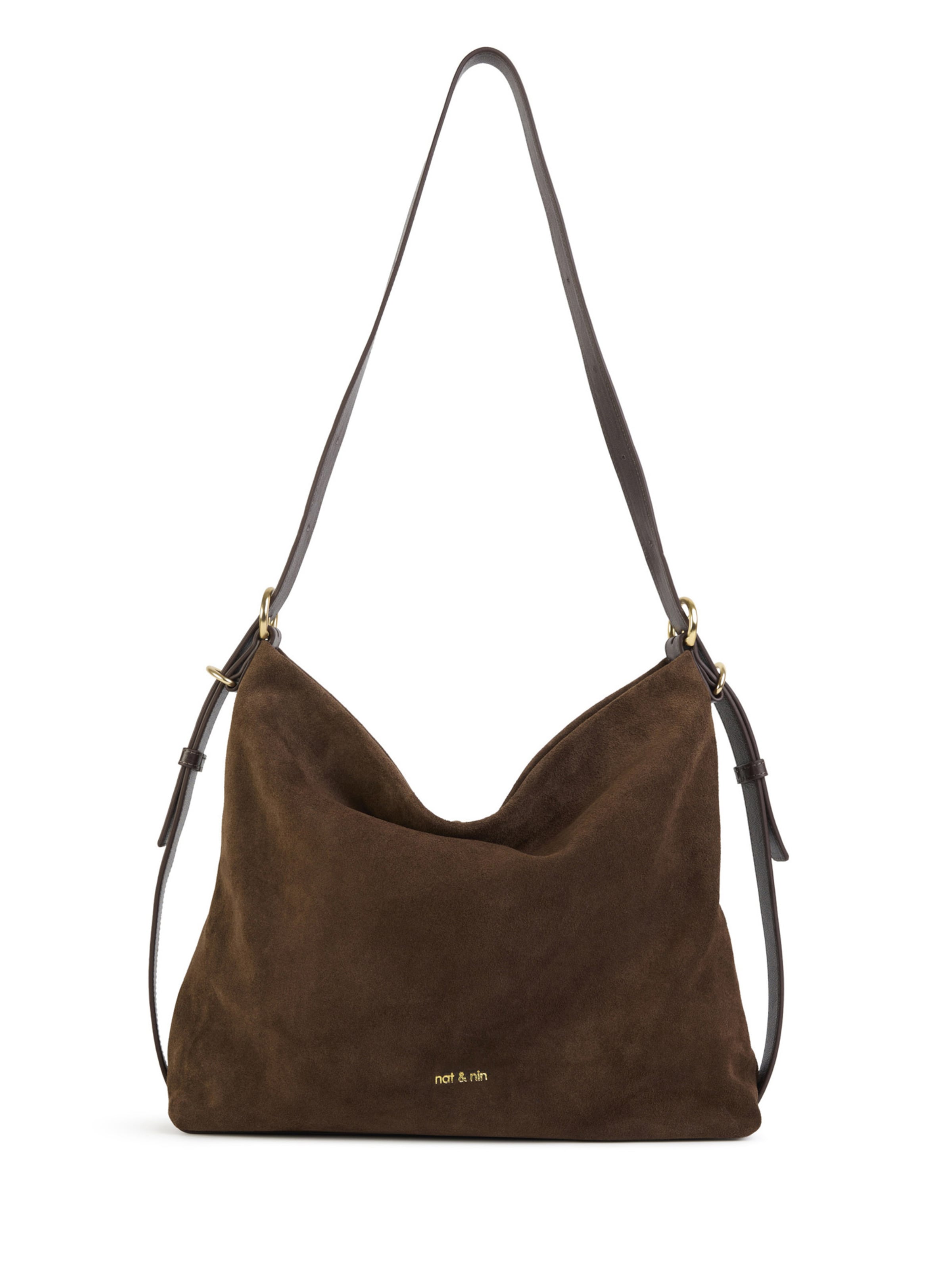 Nat&Nin Taška přes rameno 'MOREEN' – hnědá: přední strana