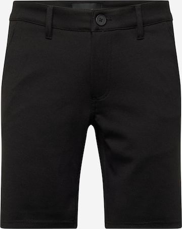 Pantaloni eleganți de la BLEND pe negru: față