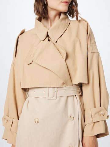 Nasty Gal Between-seasons coat in Beige