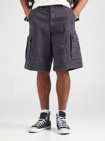 HOLLISTER Baggy Cargo trousers in Black: front