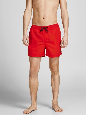 Shorts de bain 'Crete' JACK & JONES en rouge : devant