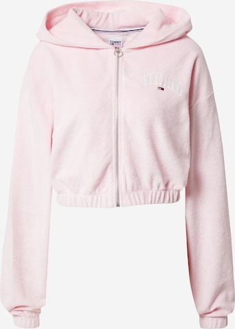 Tommy Jeans Sweatjakke i pink: forside