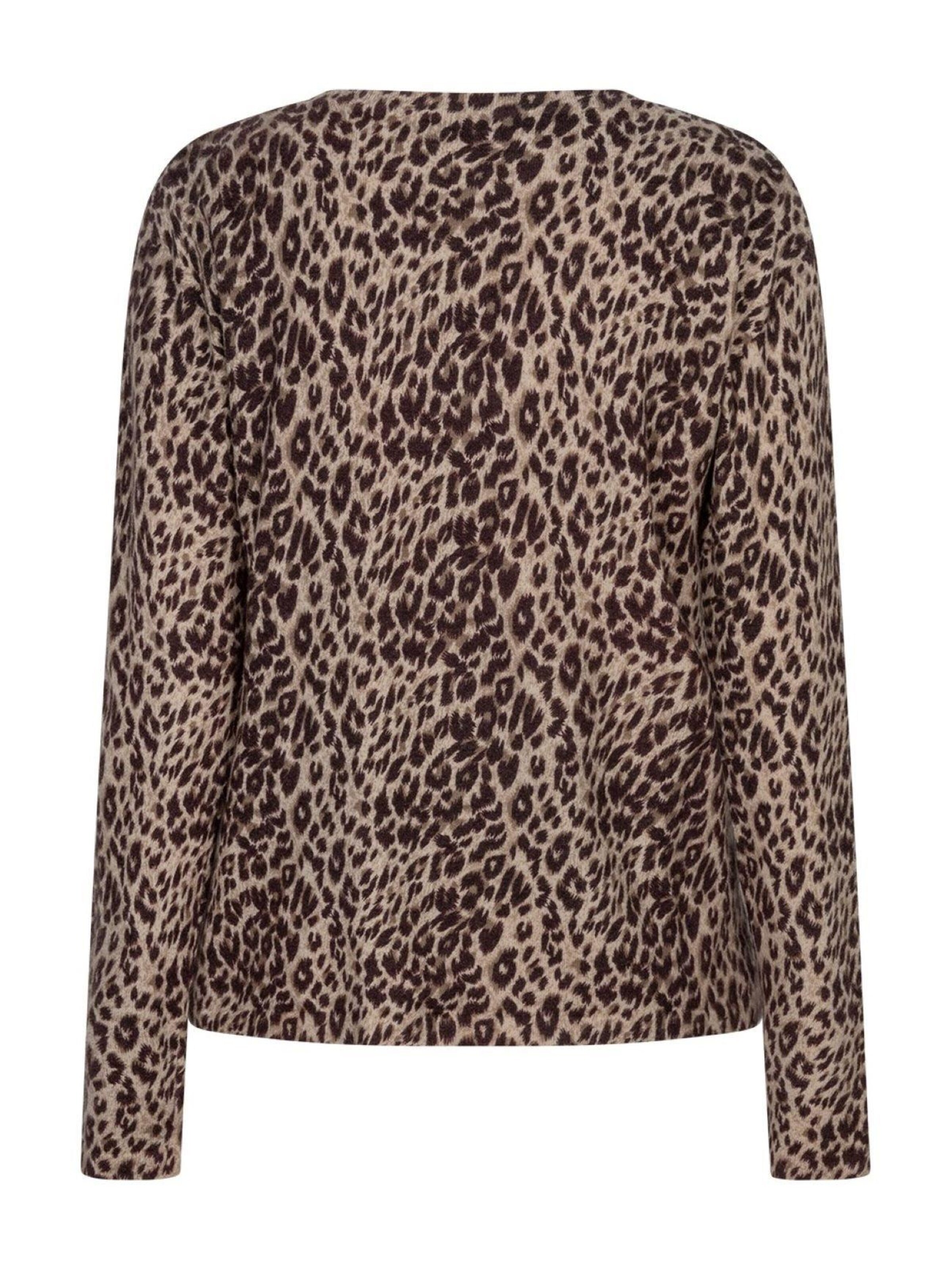 Red Button Knitted top 'RB Sweet animal burgundy' in Red