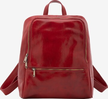 Borsa a spalla 'Zaino Silvanae Vera Pelle - Donna Chiusura Zip Tracolla Regolabile' di I Fratelli in rosso: frontale