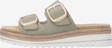REMONTE Mules 'Basic' in Green: front