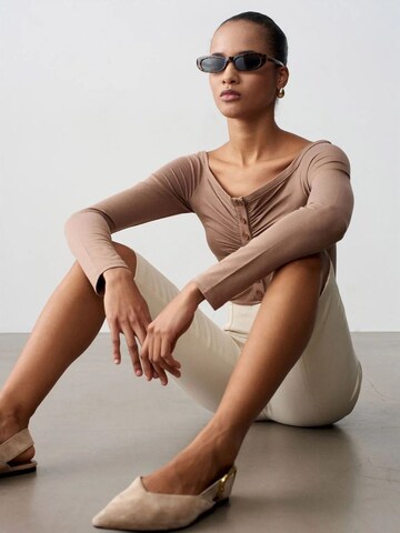 Shirtbody Dilvin en beige