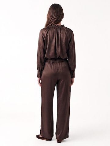 Honnête Atelier Blouse 'Lavinia' in Bruin