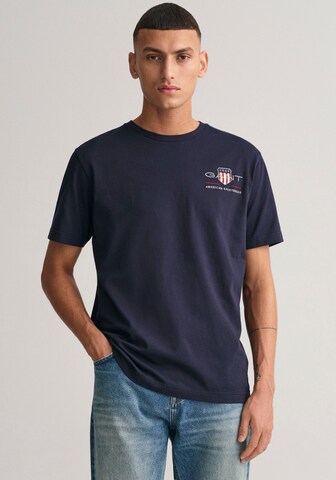 T-Shirt GANT en bleu : devant