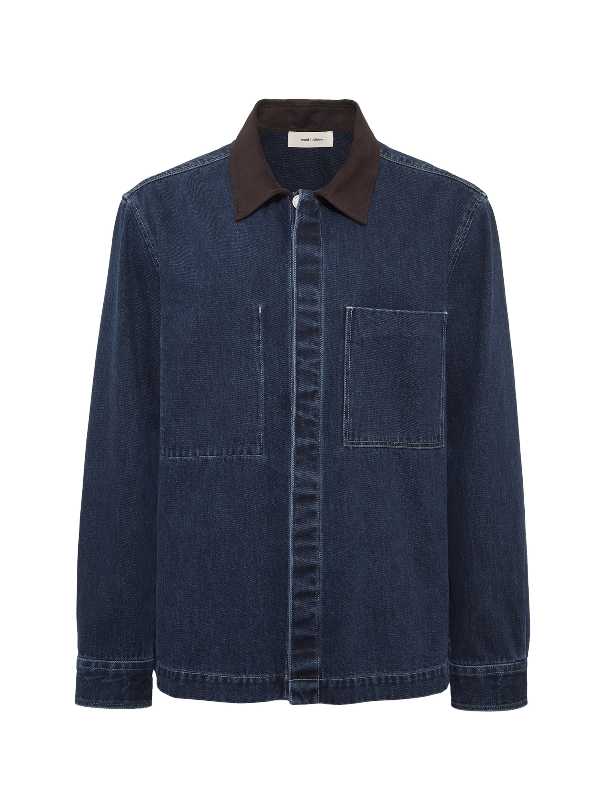 Mavi Regular fit Button Up Shirt in Blue: front
