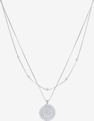 ELLI Halskette Layer, Münze, Ornament in Silber