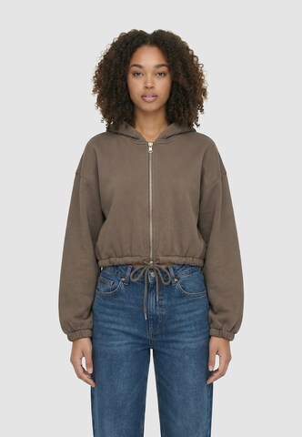 Veste de survêtement Urban Classics en marron : devant