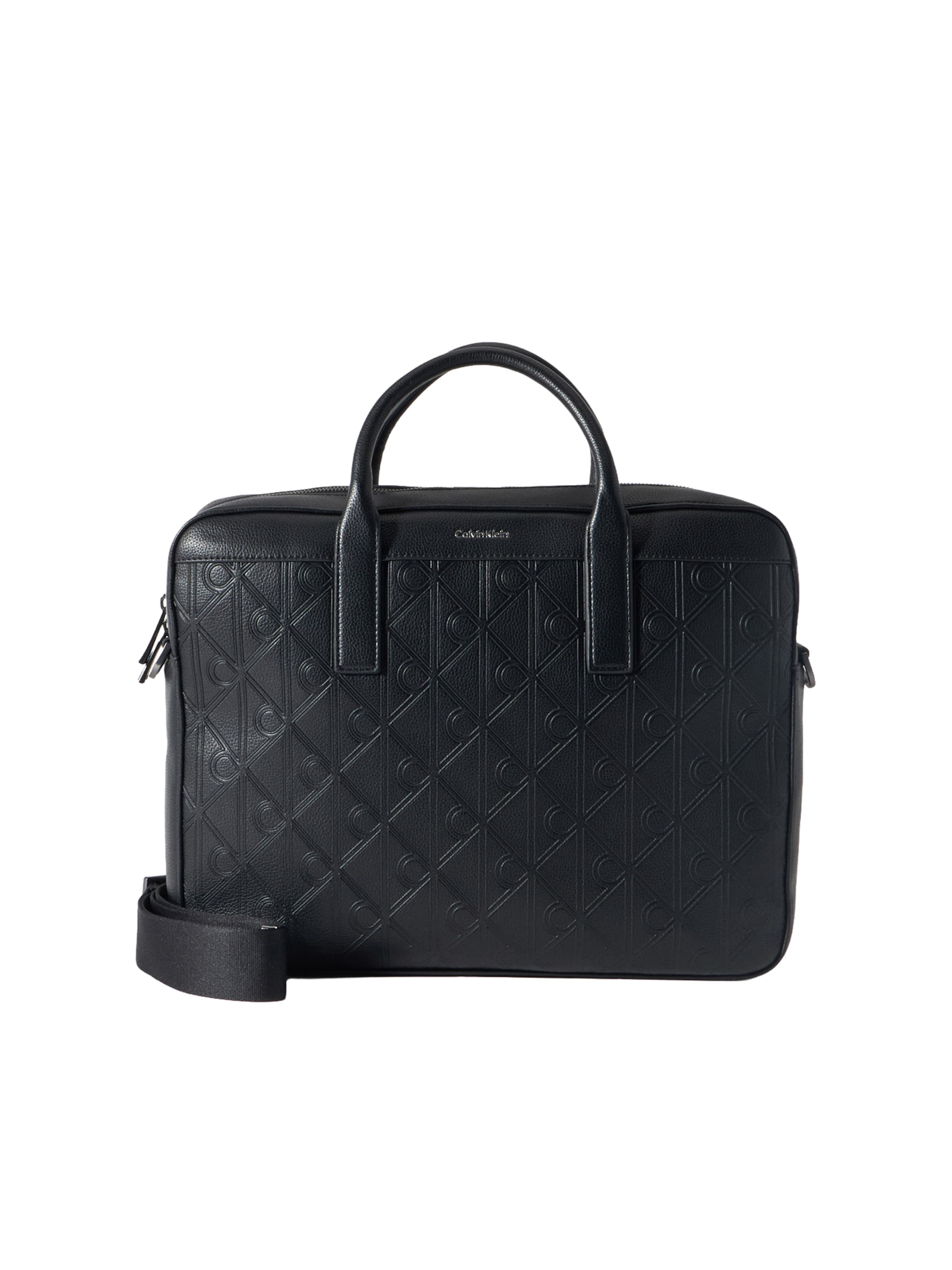 Geantă laptop de la Calvin Klein pe negru: față