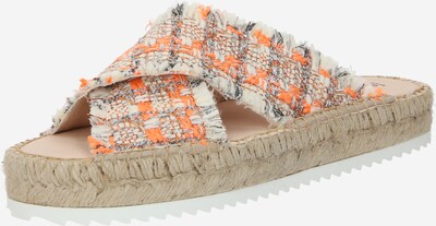 espadrij l´originale Pantolette 'CROISETTE' in ecru / orange / schwarz, Produktansicht