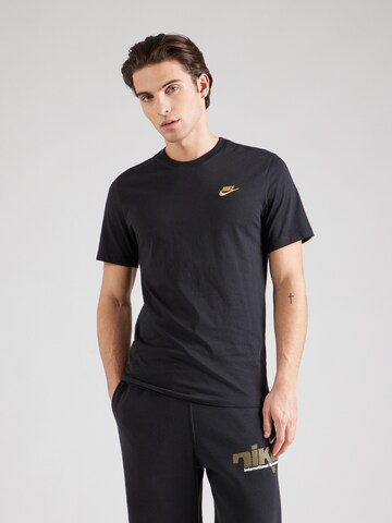 Regular fit Tricou 'CLUB' de la Nike Sportswear pe negru: față