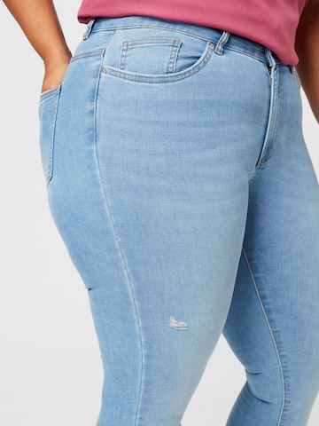 ONLY Curve Skinny Jeans 'CORAL' in Blue