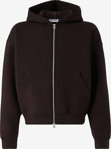 Sweat-shirt 'Simon' WEEKDAY en marron : devant