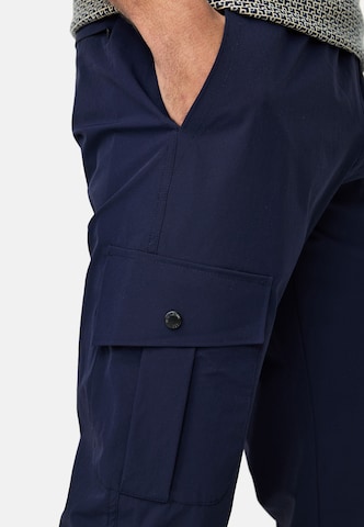 INDICODE JEANS Tapered Cargo trousers ' Landie ' in Blue