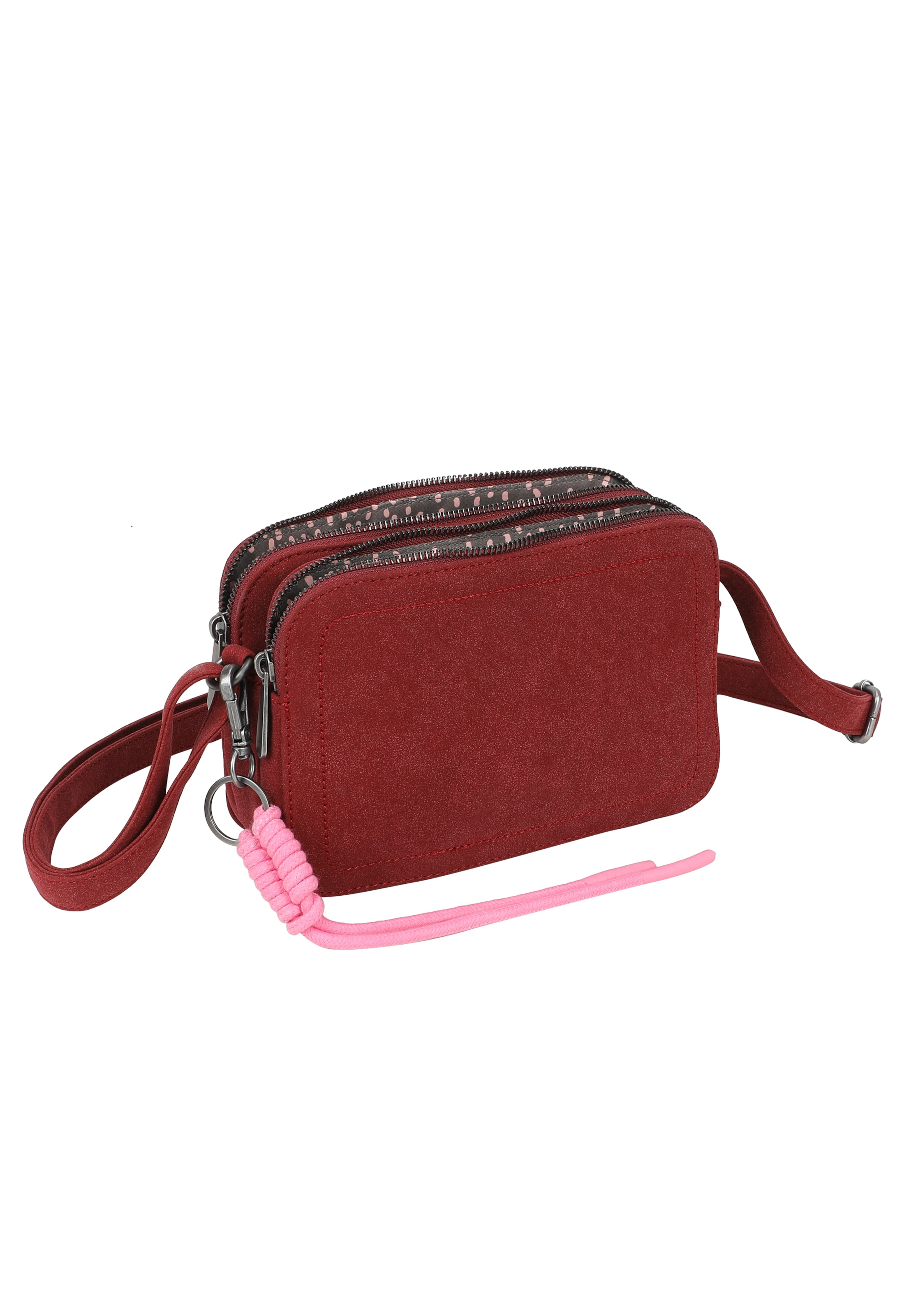 Fritzi aus Preußen Crossbody Bag 'Jony Suede Jacky' in Red
