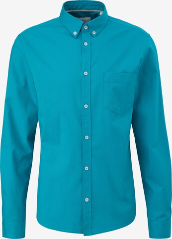 s.Oliver Slim fit Button Up Shirt in Blue: front