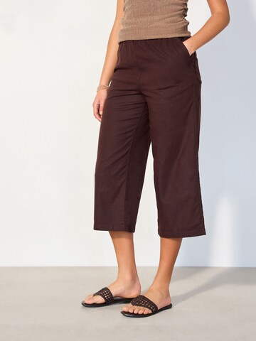 Loosefit Pantalon Next en marron : devant