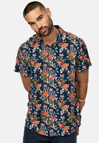 Coupe regular Chemise 'Podrick' INDICODE JEANS en bleu : devant