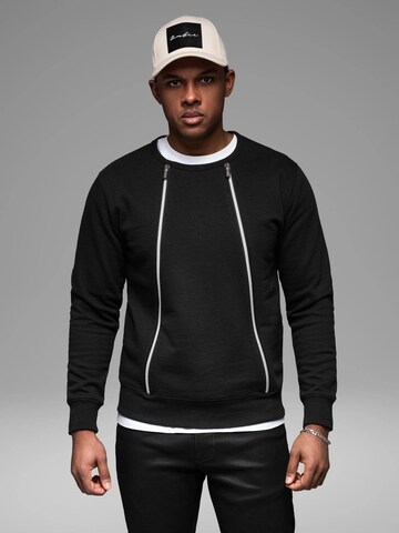 Sweat-shirt Ombre en noir : devant