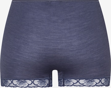 Hanro Broekje ' Woolen Lace ' in Blauw: voorkant
