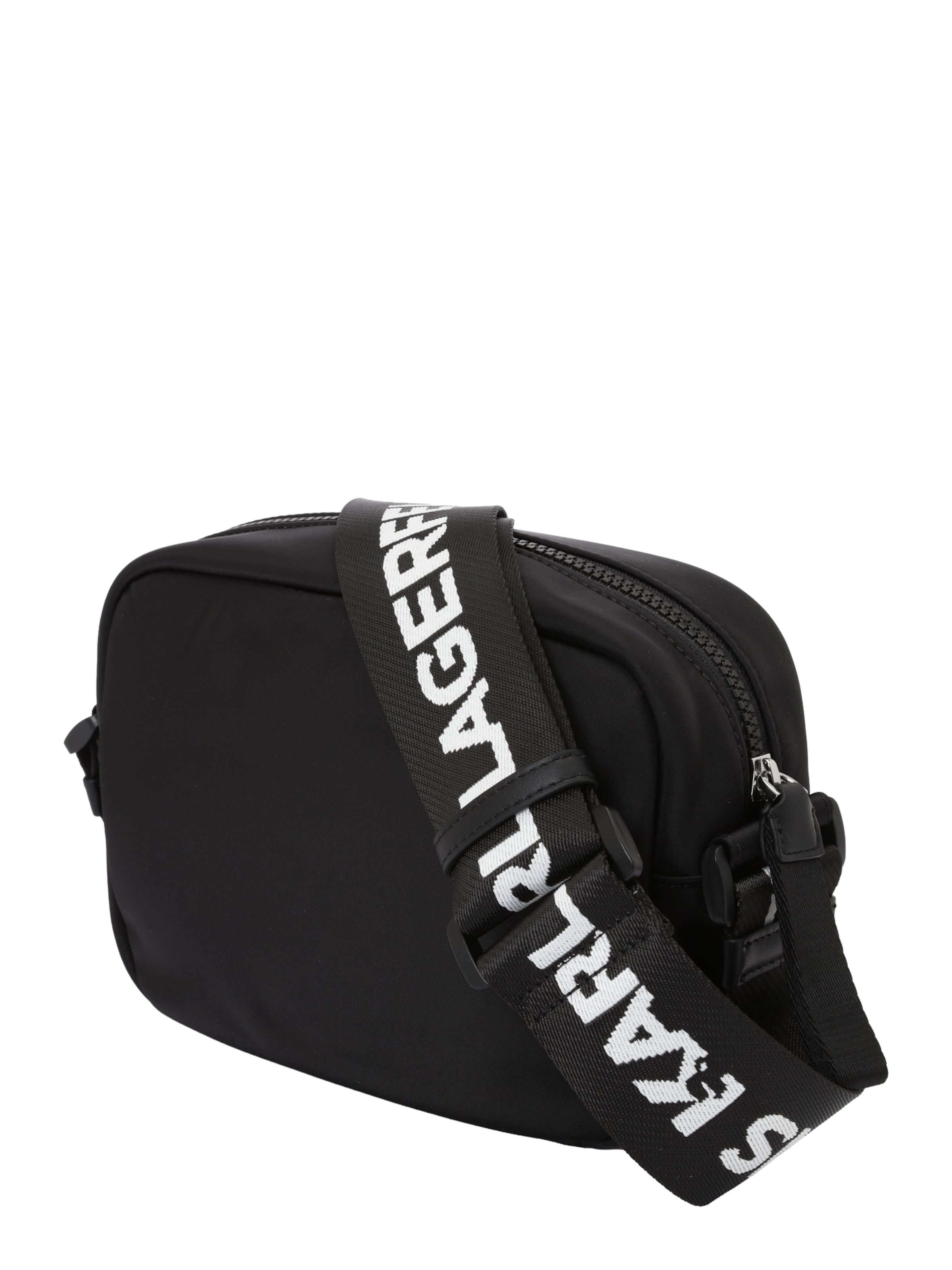 KARL LAGERFELD JEANS - Bolso de hombro 'ESSENTIAL' en negro: frente