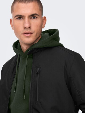 Only & Sons Between-Season Jacket 'Pascal' in Black