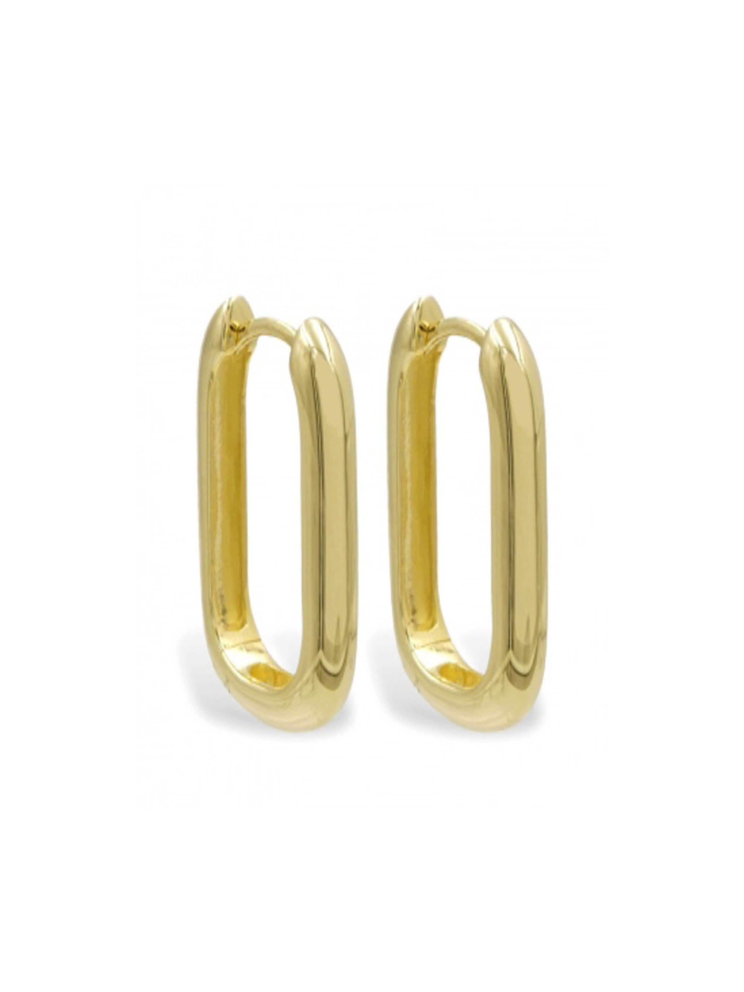 Fiocco Jewelry Earrings 'Oval' in Yellow: front