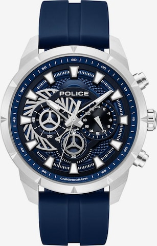 Montre à affichage analogique POLICE en bleu : devant