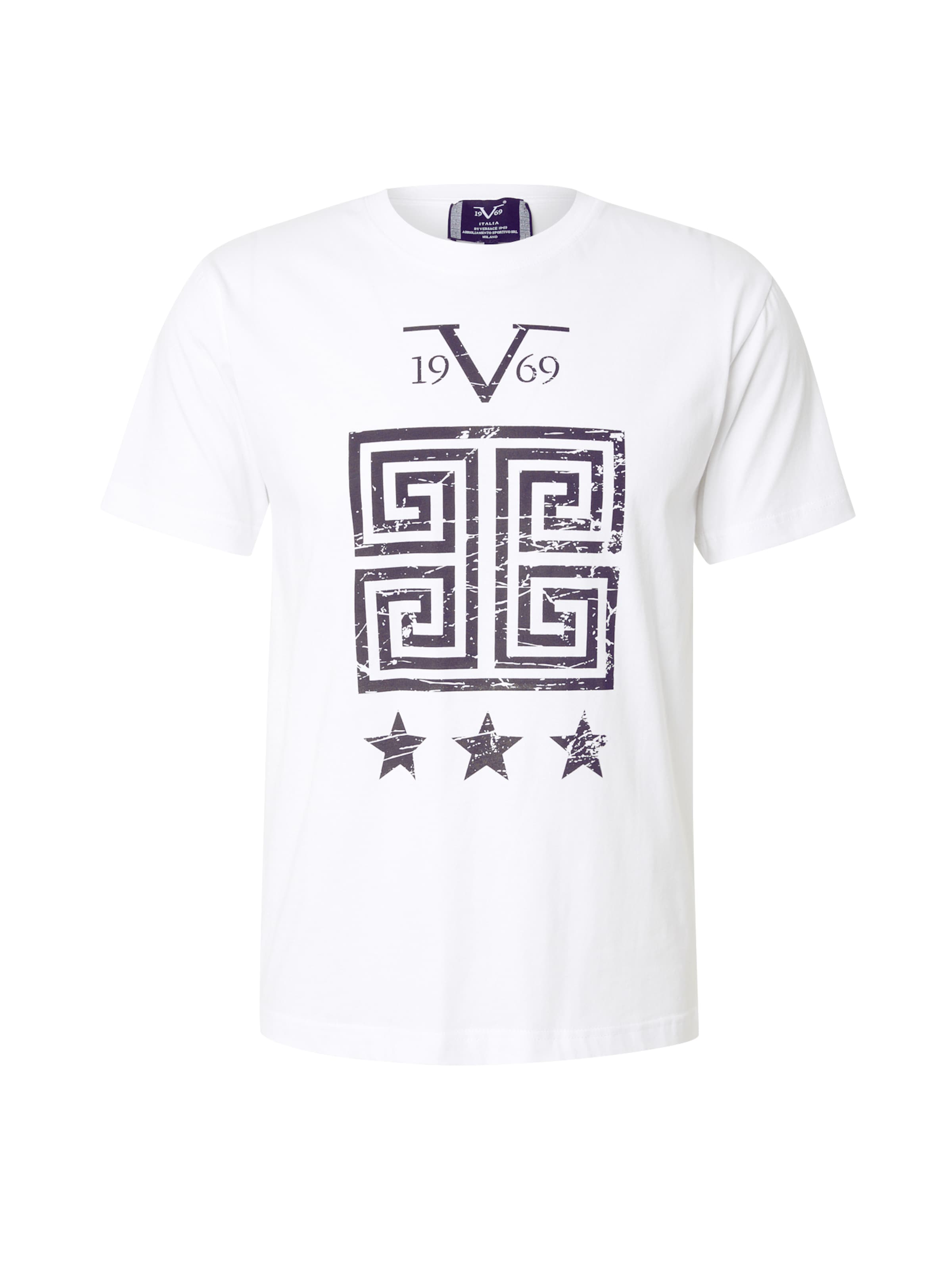 19V69 ITALIA T-shirt 'Rafael' i vit: framsida