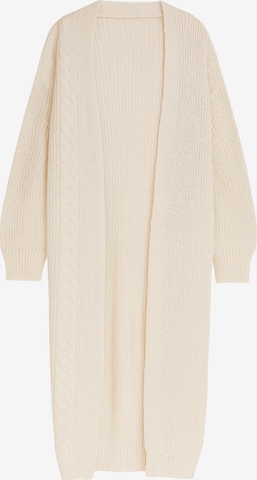 Elara Lang cardigan i beige: forside