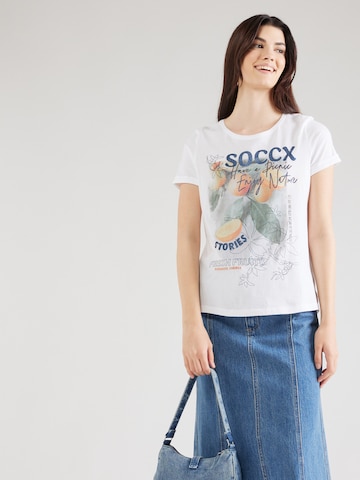 T-shirt Soccx en blanc : devant