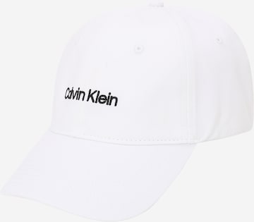 Casquette Calvin Klein en blanc : devant