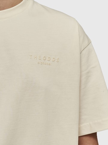 THE ODDS Shirt 'Loose T-Shirt / alphabet' in Beige