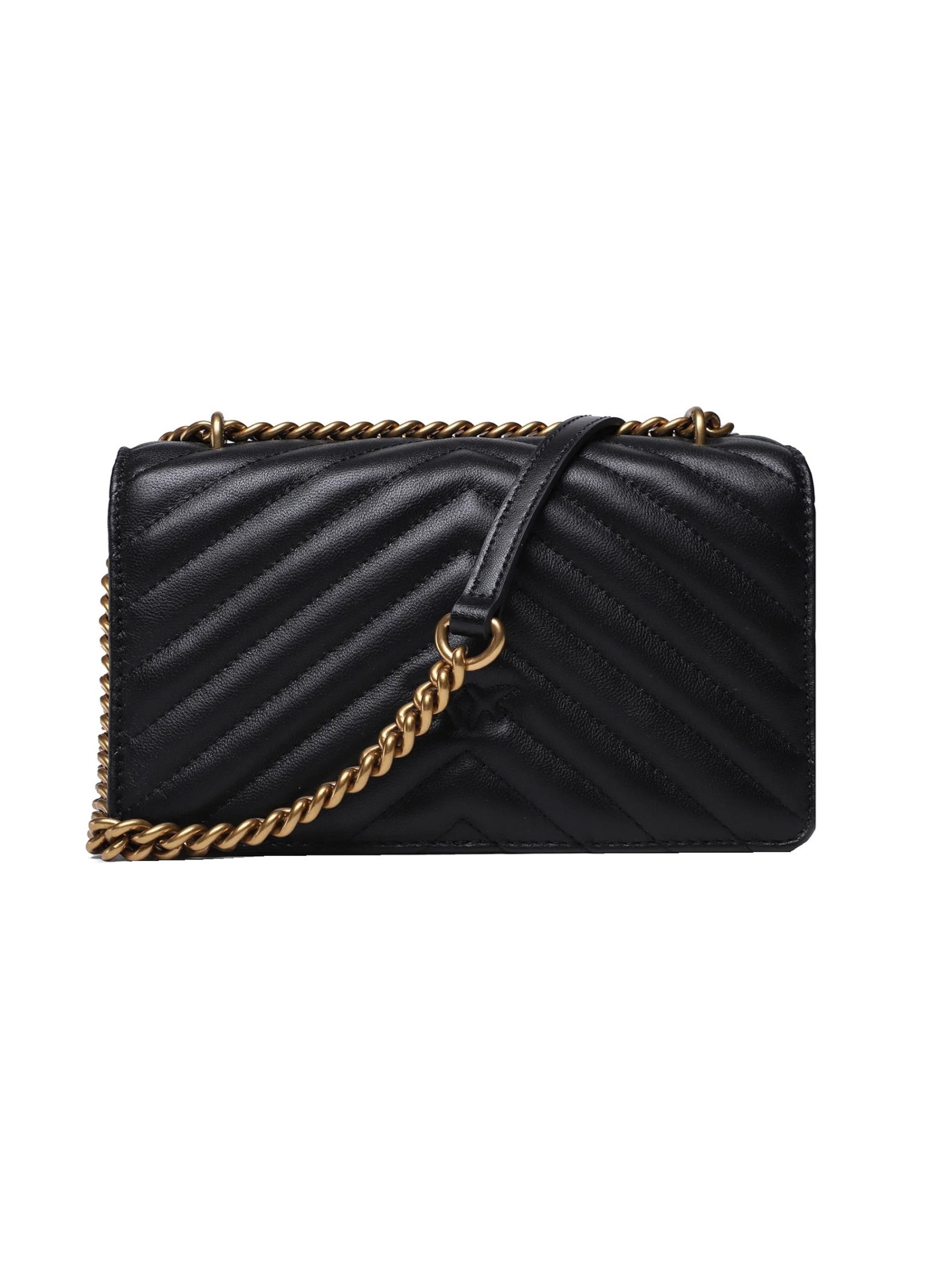 Borsa a spalla '100074 A0GK' di PINKO in nero