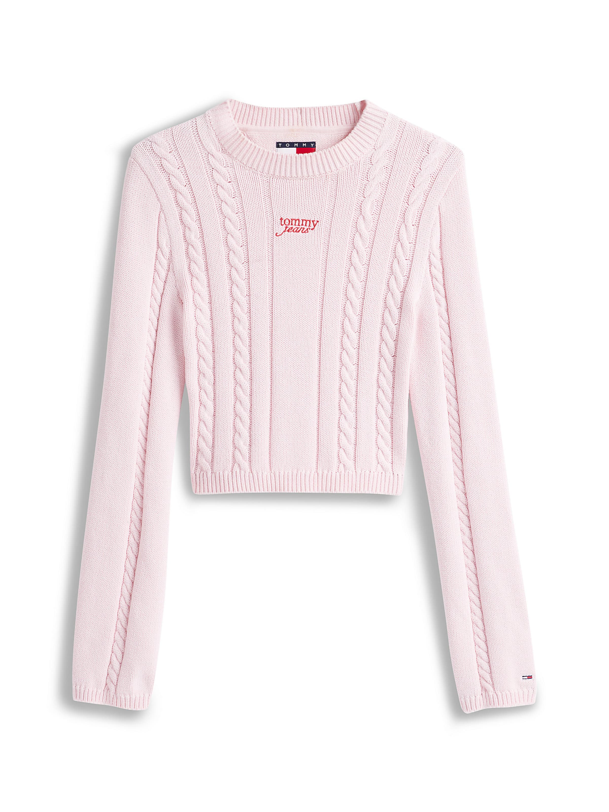 Pull-over Tommy Jeans en rose : devant