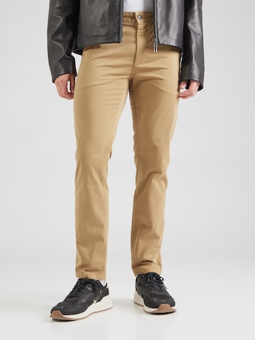 BOSSSlimfit Chino hlače - bež boja: prednji dio