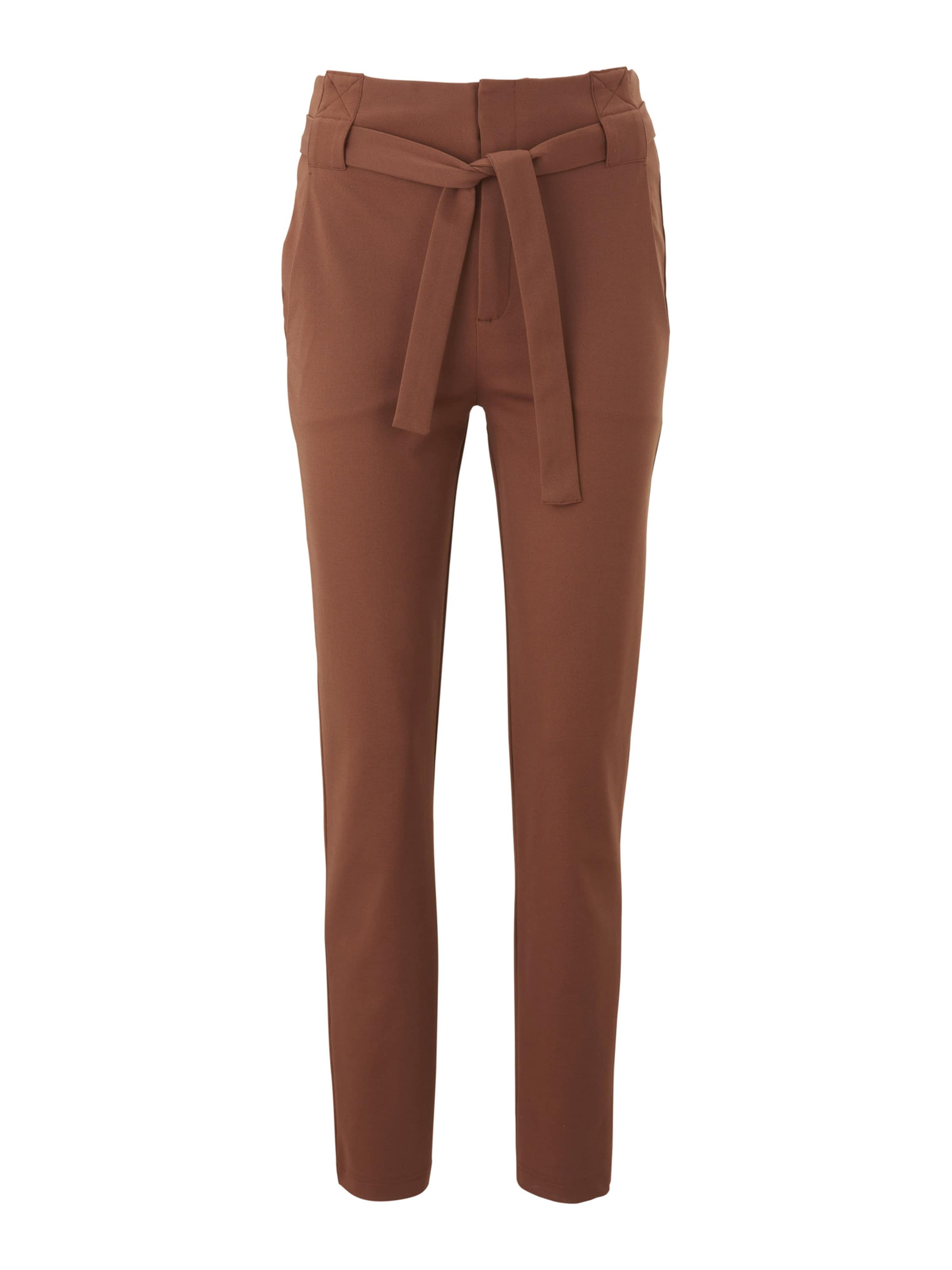 heine Tapered Pants 'Linea Tessini' in Brown: front
