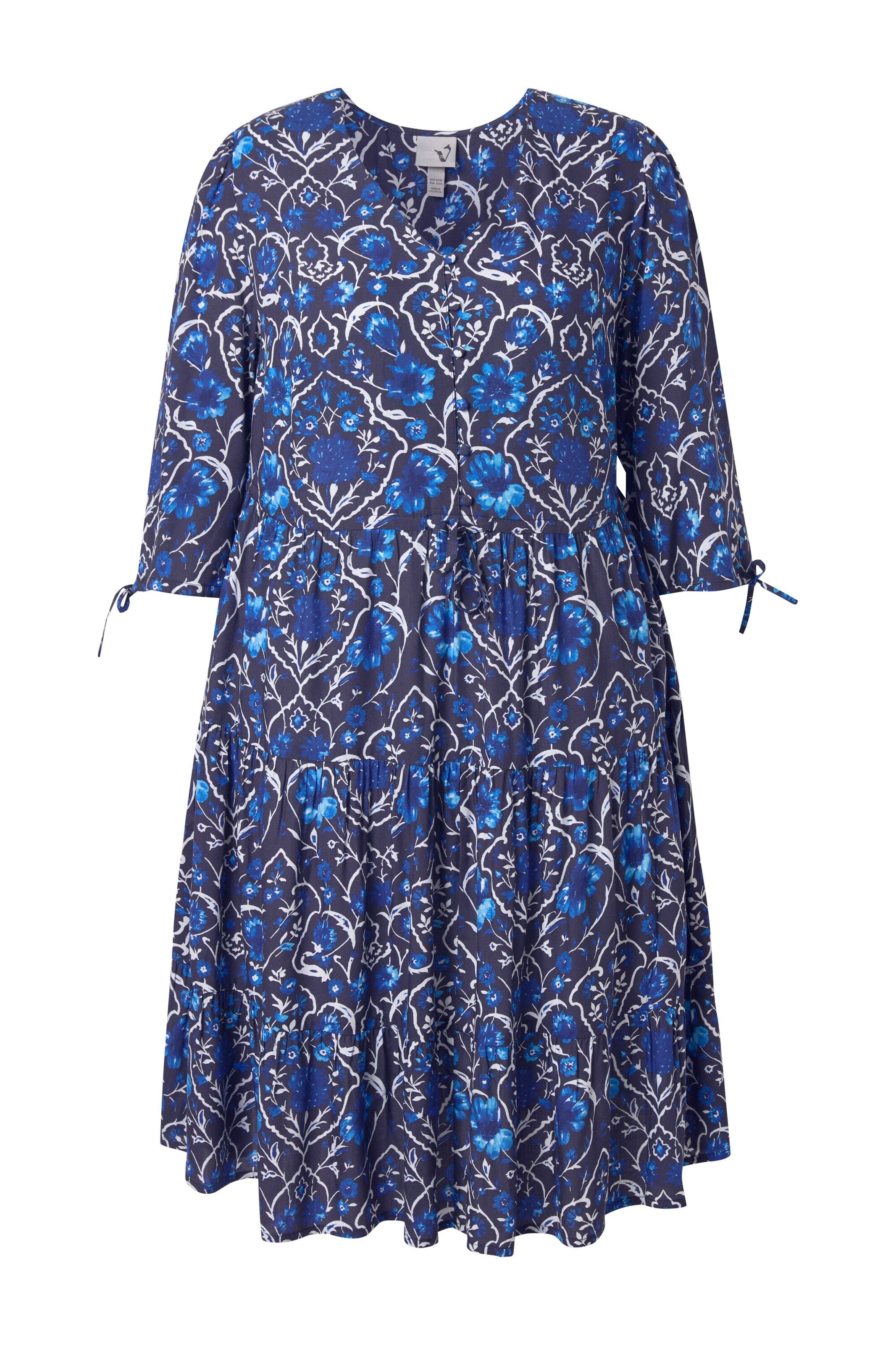 Ulla Popken Dress in Blue / Marine blue / White, Item view