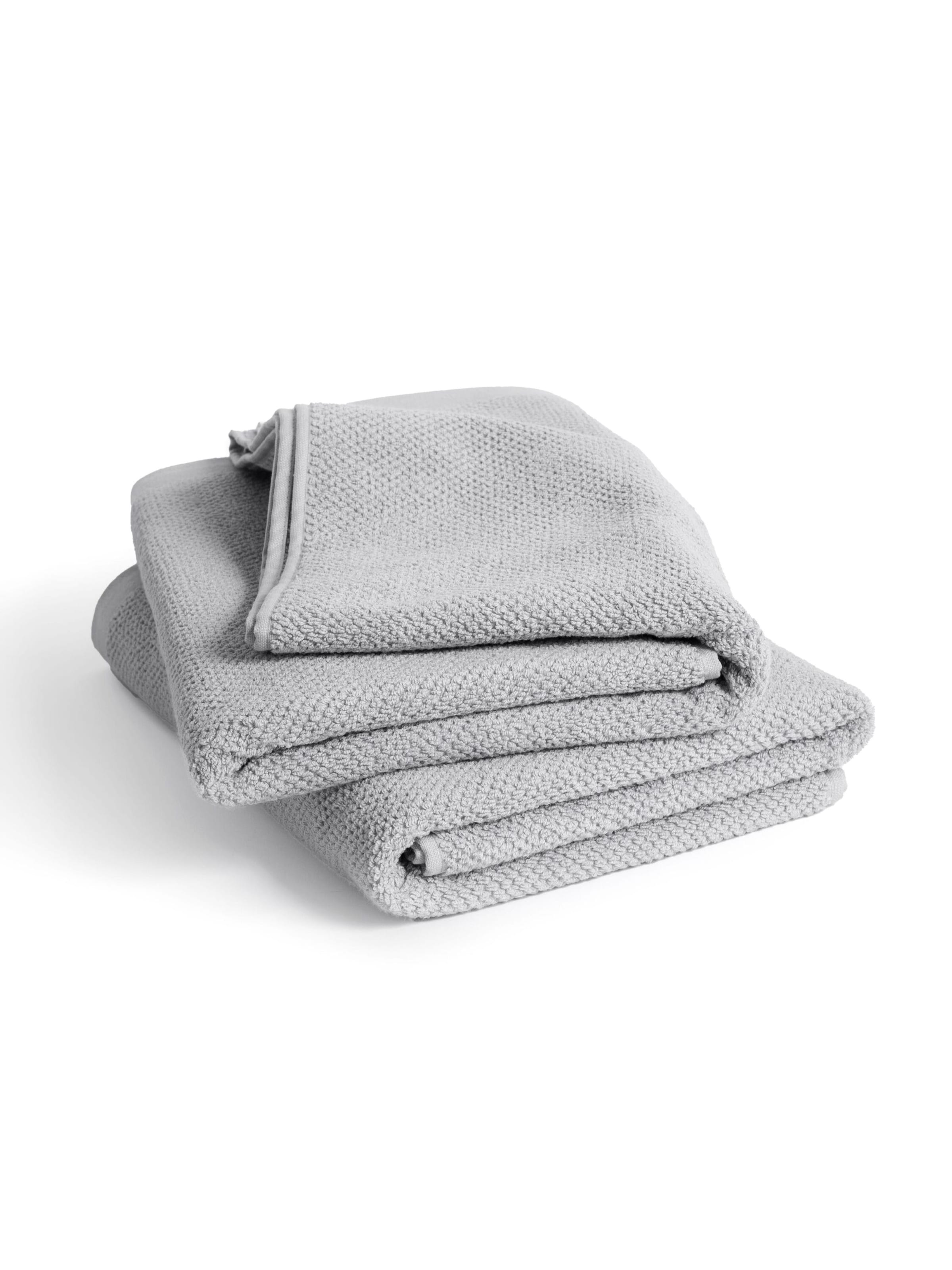 Herzbach home Duschtücher Spa im 2er Set, Flächengewicht 525 gsm in Grau: Vorderseite