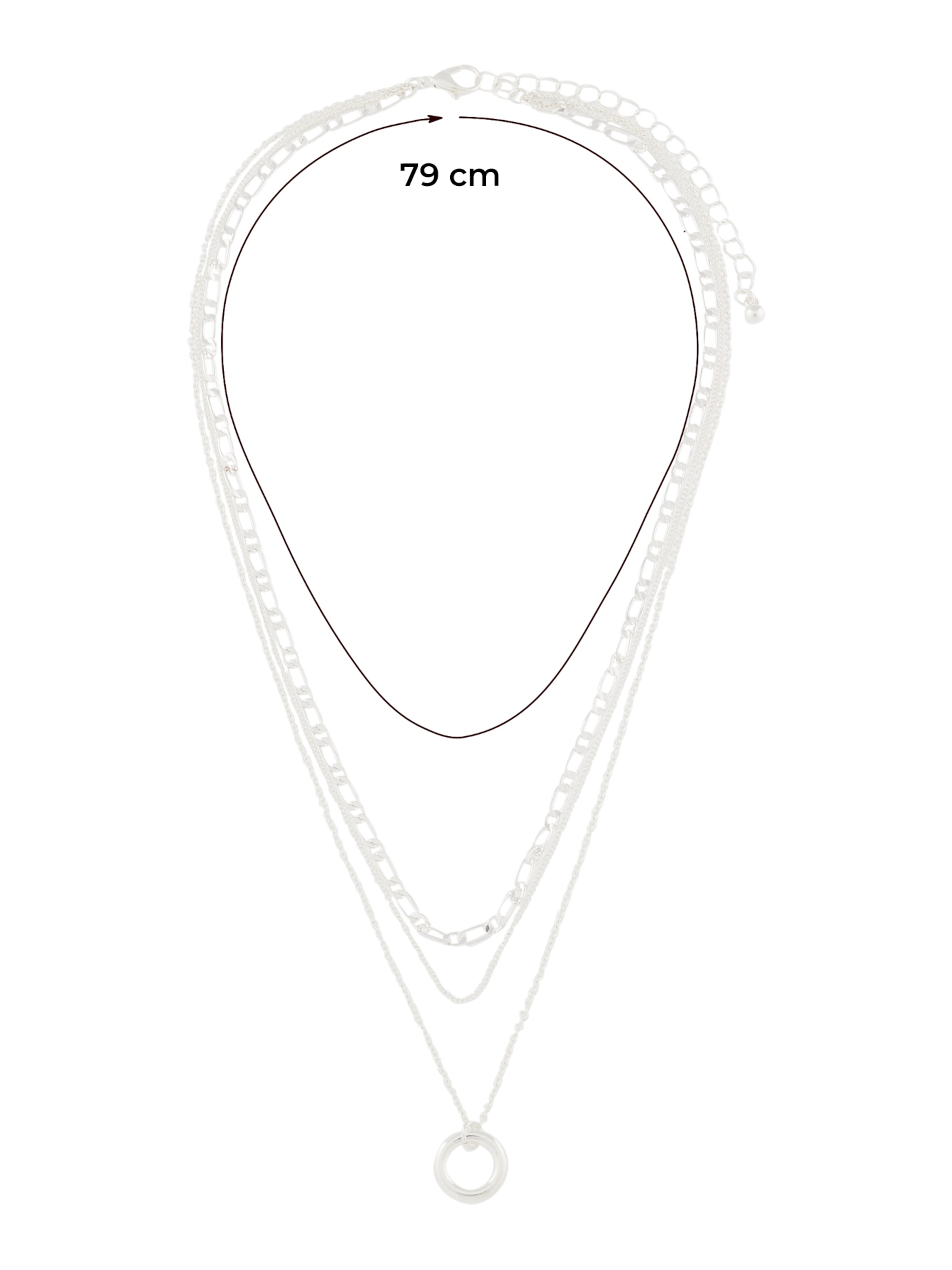 ABOUT YOU Ketju 'Tamina' värissä hopea