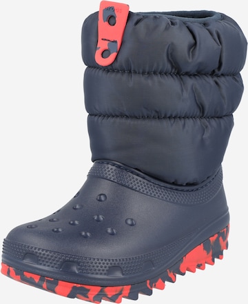 Boots da neve di Crocs in blu: frontale