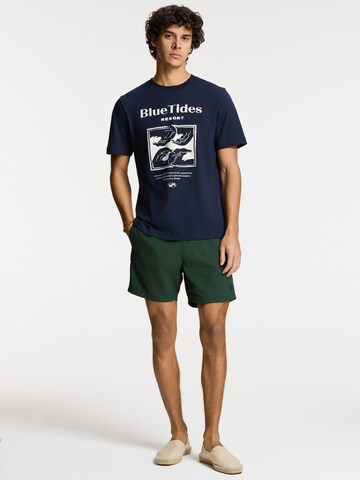 Shiwi Shirt 'Liam Blue Tides' in Blue
