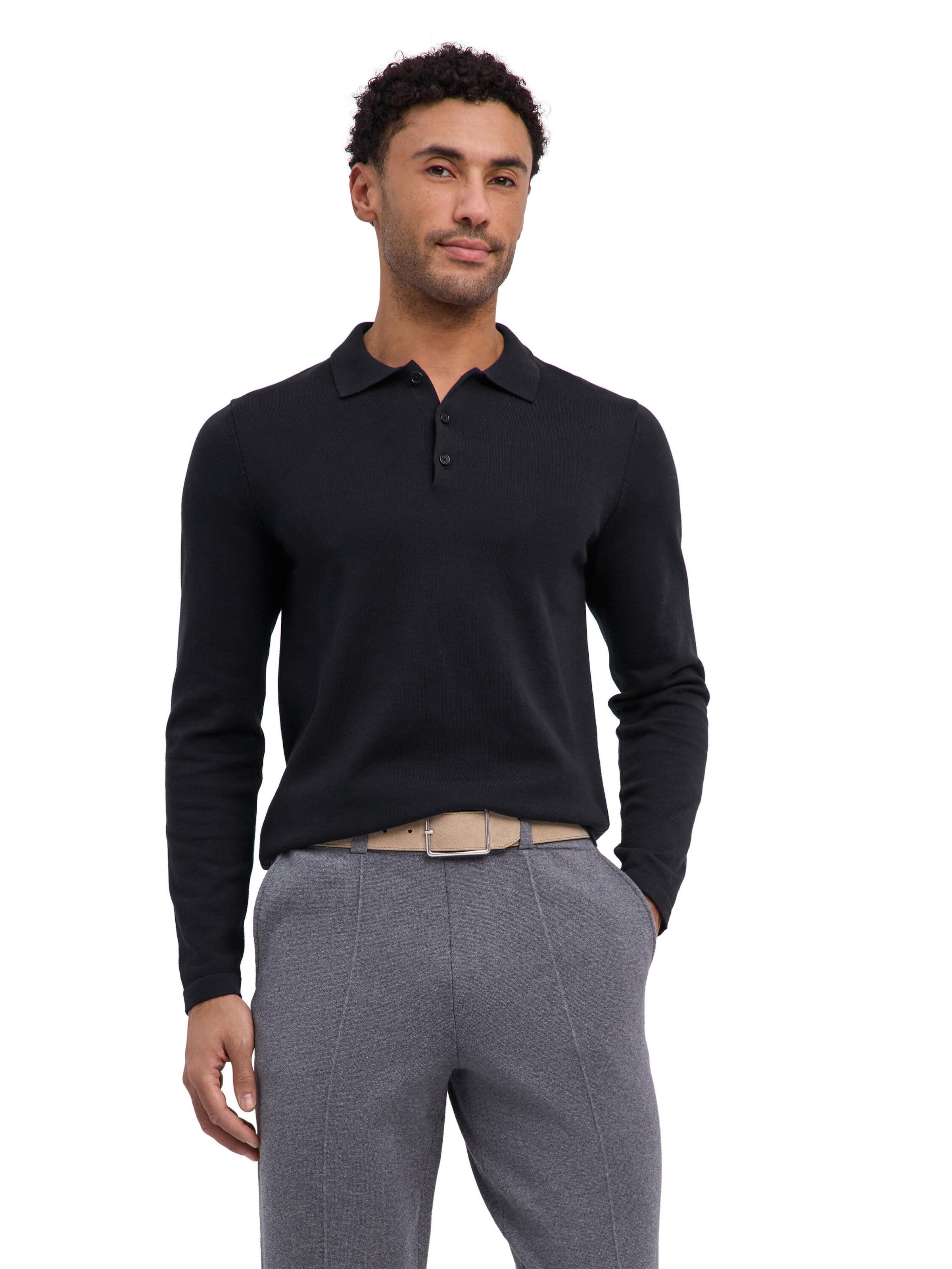 FALKE Shirt 'Pure Cotton' in Black: front