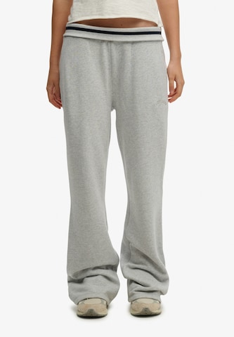 Superdry & Co Loose fit Pants 'Athletic Essentials' in Grey: front