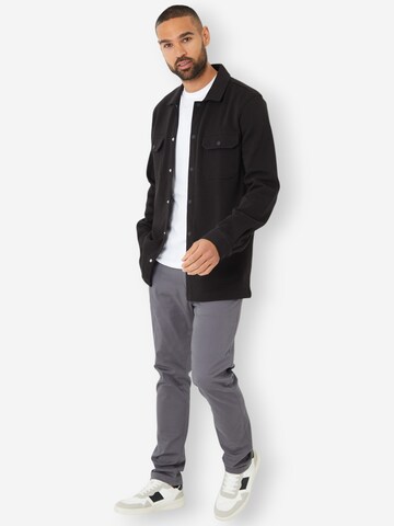 Threadbare Hemdjacke 'Relay' in Schwarz